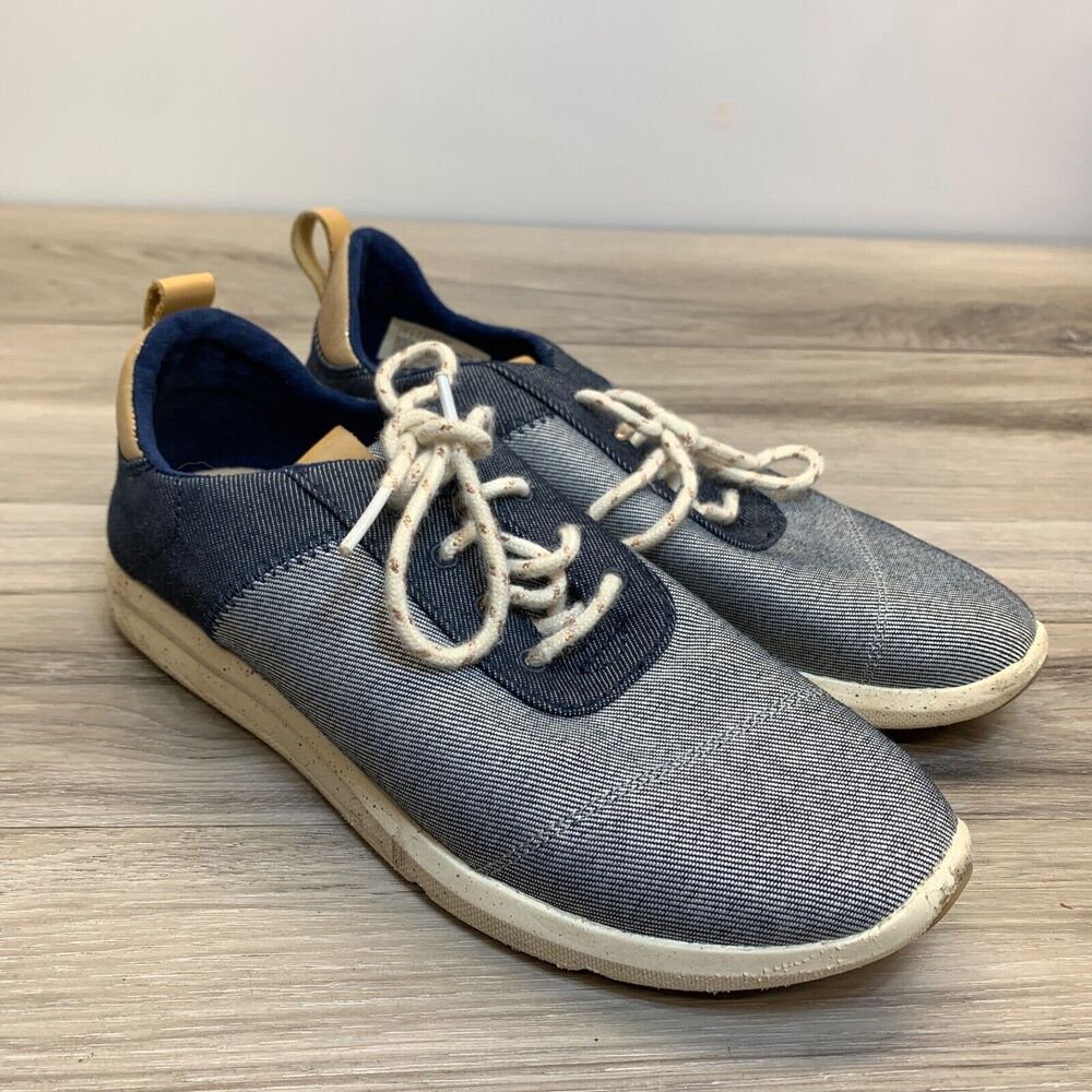 TOMS Cabrillo Womens Comfort Lightweight Sneakers Shoes Casual Lace Up Blue sz 7